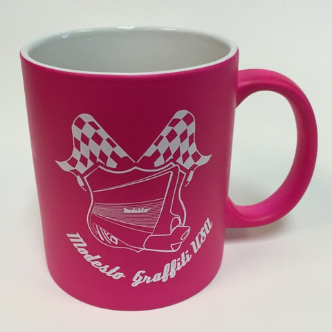 Neon Pink Classic Modesto Cruise Badge Mug